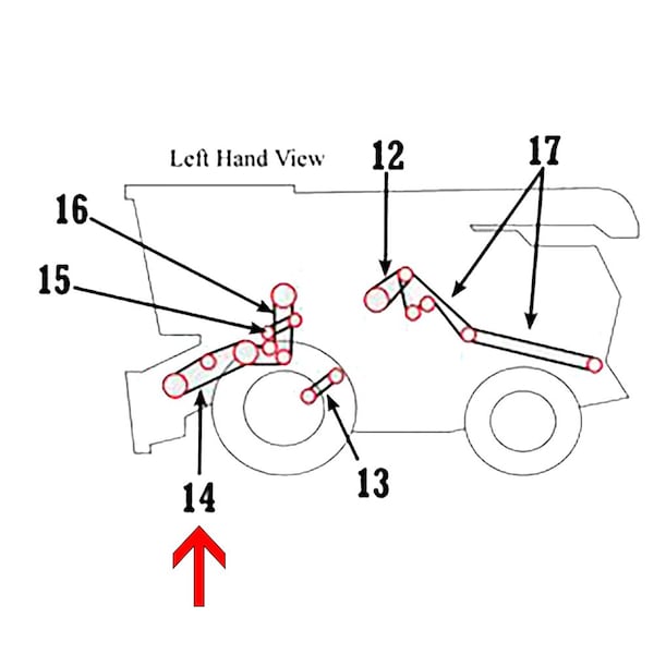 Aic Replacement Parts Belt, Feeder House Drive Fits John Deere 9400 9410 9450 9500 9510 WN-H161648-PEX - main